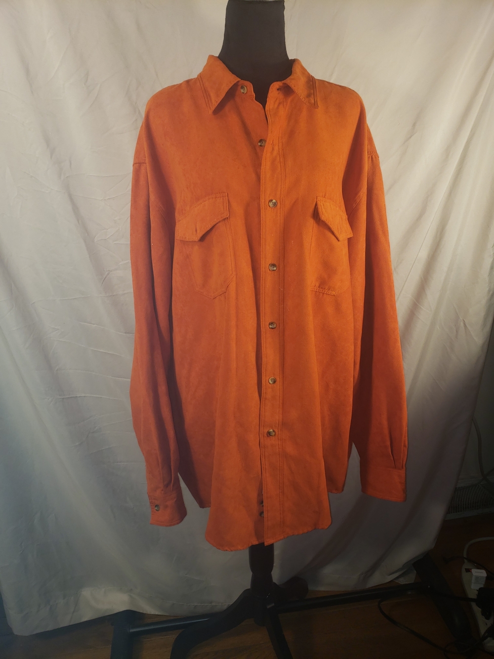 Covington Orange Suede-like Shirt Jacket - XXL
